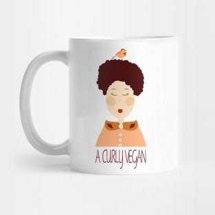 a curly vegan Mug